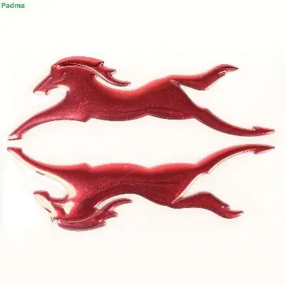 2 Pis Apache Horse Logo Sticker -. T.V.S Ambos Sticker . Red