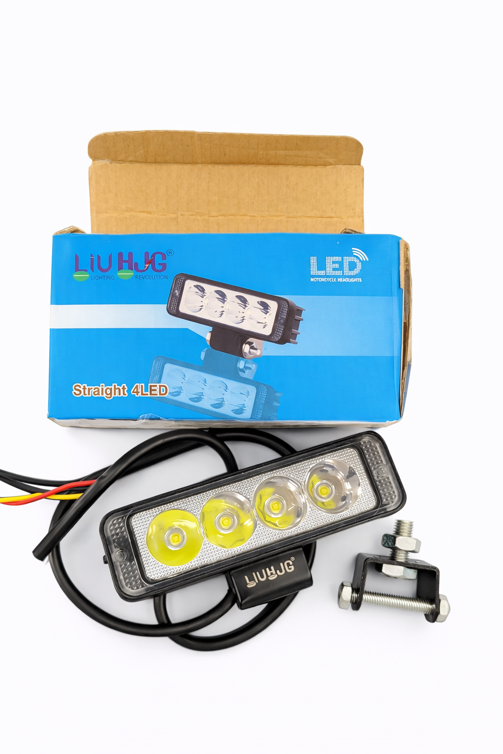 HJG 4 led flash yellow color fog light with switch - 3 Wire (1 piece)